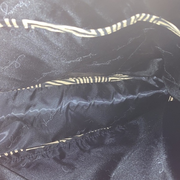 NWT Vera Bradley Zebra Trimmed Katarina Large Tote Laptop Bag Tan Black - Picture 7 of 8